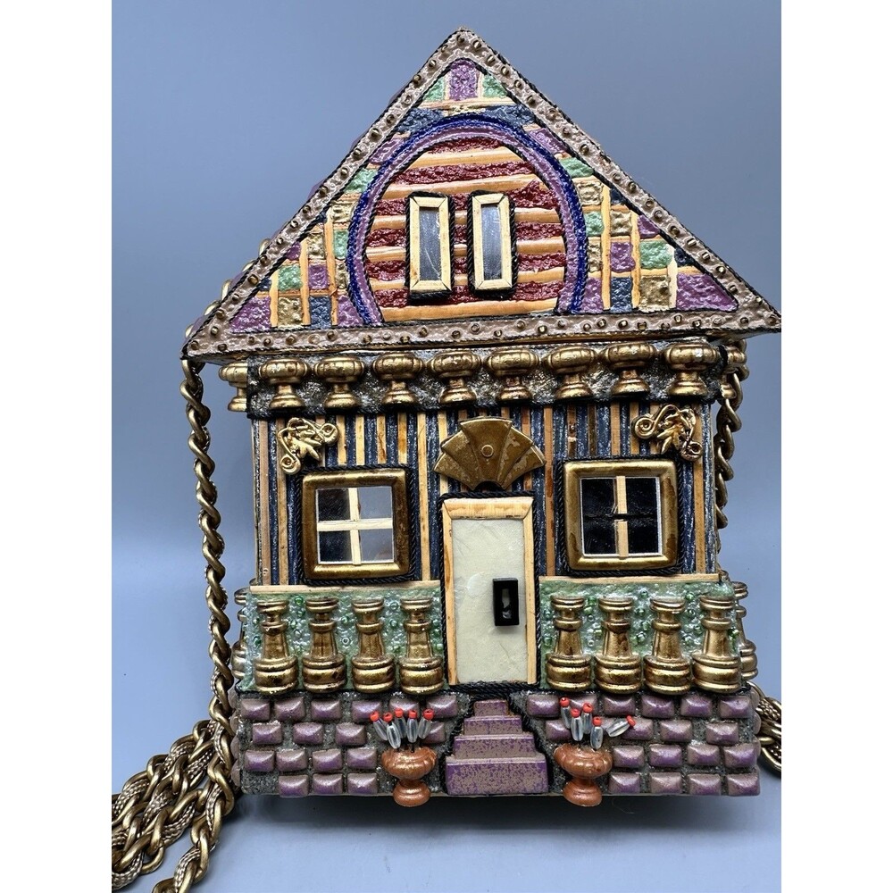 Mary Frances? Paper Mache Beaded Vintage Cottage Handbag Philippines
